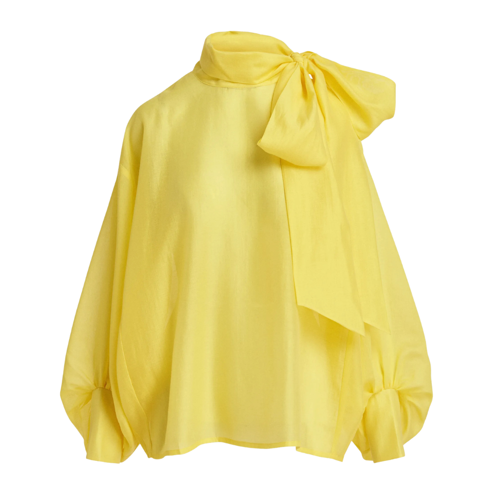 Karismatic Pussy Bow Tie bluse – Yellow Fever